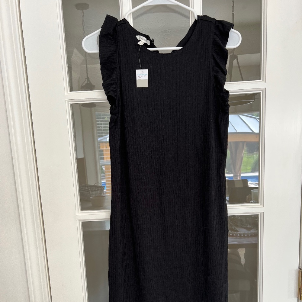 Solid Textured Knit Sheath Dress